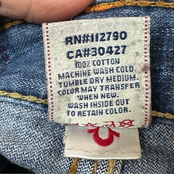 True Religion Y2K Joey Big T Flare Jeans Womens Size 29x33 Measures 32” Inseam - Picture 14 of 16